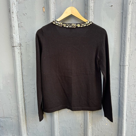 Banana Republic black with jewels wool blend cardigan, Small - Picture 4 of 7